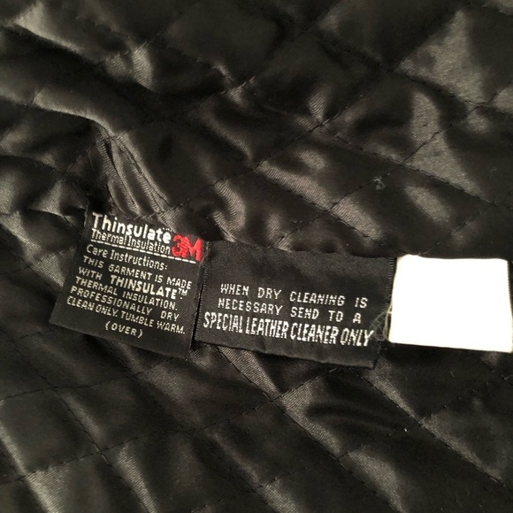 Wilsons Leather vintage 80’s black hooded leather jacket coat. Size small. - Picture 8 of 13